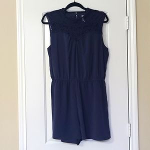 Xhilaration Navy Romper XXL